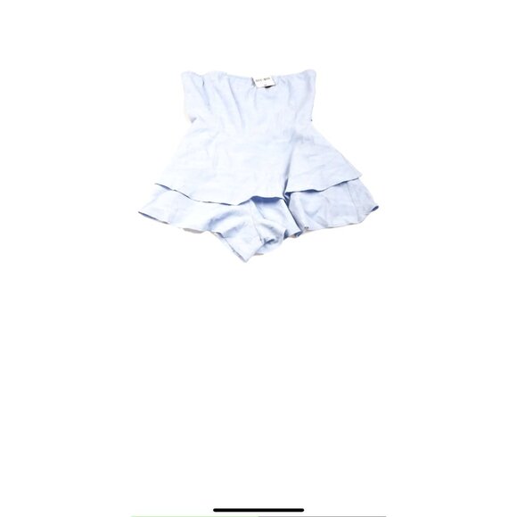 NWT Size Medium Forever 21 Baby Blue Women's Strapless Short Romper - Picture 1 of 5